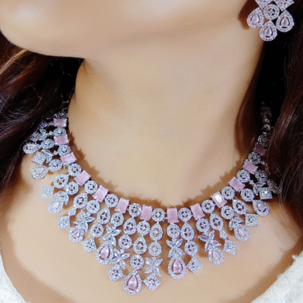 AD Baby Pink 18 layer Necklace