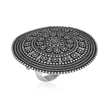 Oxidised Cocktail Ring