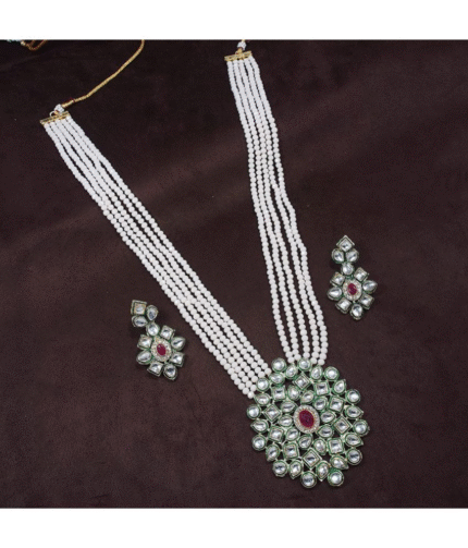 Peach Crystal Necklace set