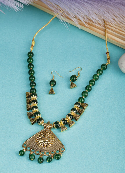 Green Oxidised Ganesh Triangle