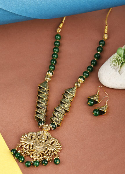Green Beads Oxidised Samosa Laxmi Design